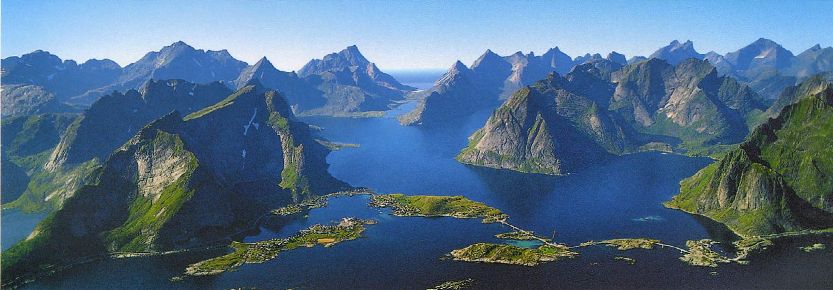 Lofoten postcard aerial view